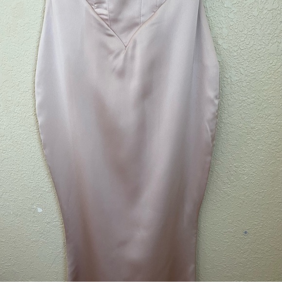 HOUSE OF CB 'Olivette' Crystal Satin Corset Maxi Dress/Size M NWOT - Picture 9 of 16